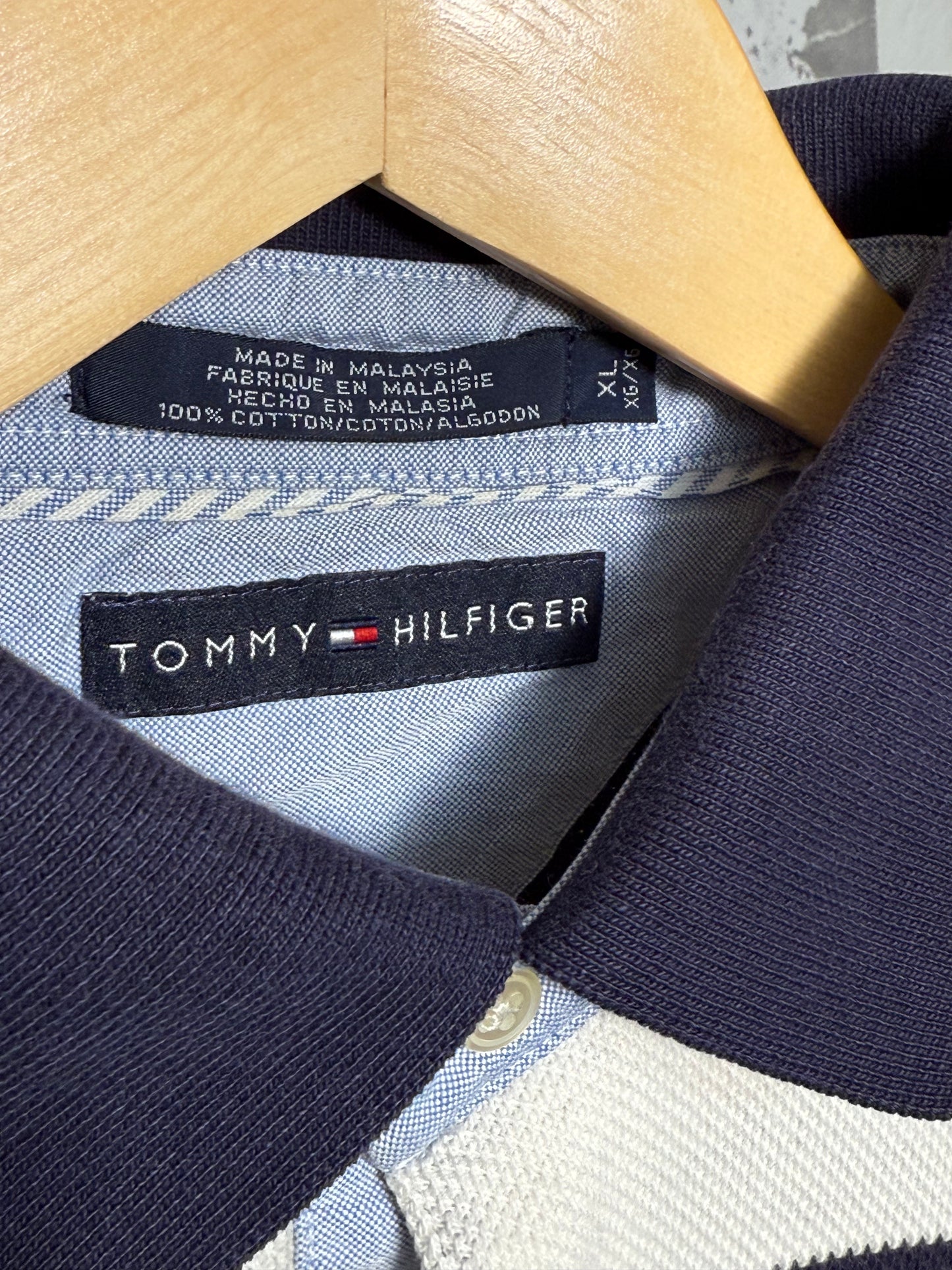 Tommy Hilfiger Stripe Longsleeve Polo - XL