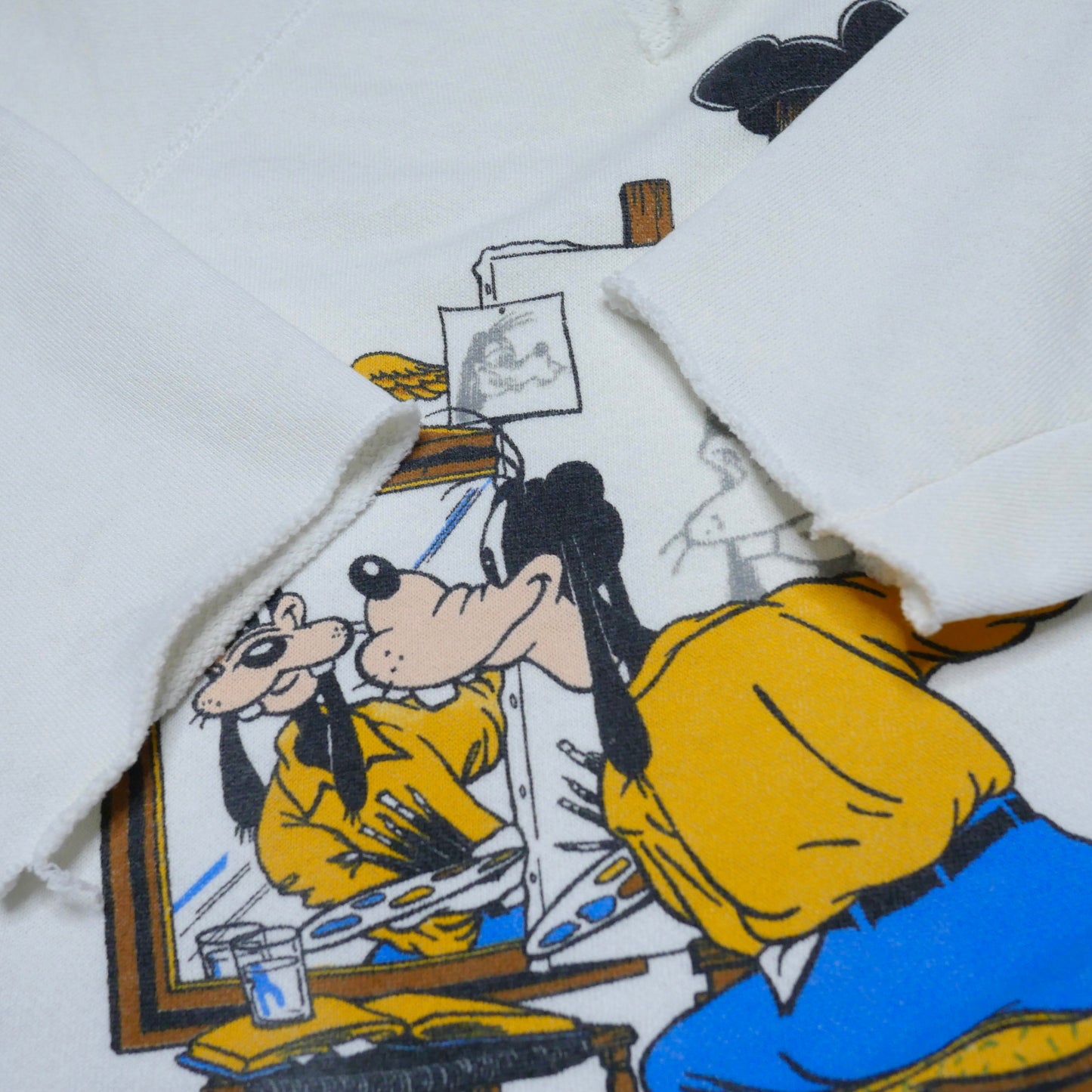 Disney Goofy Self Portrait Chopped Sweatshirt - Medium