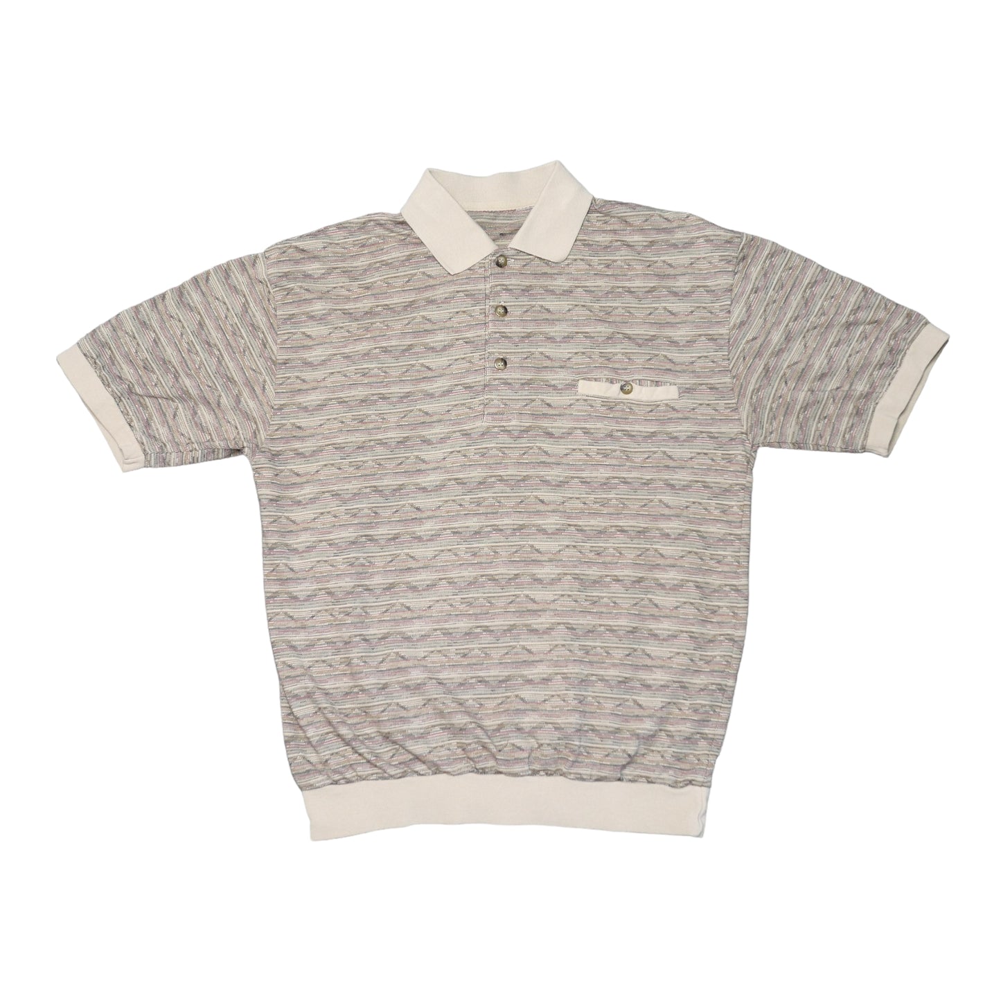 Vintage Pattern Polo Shirt - Small