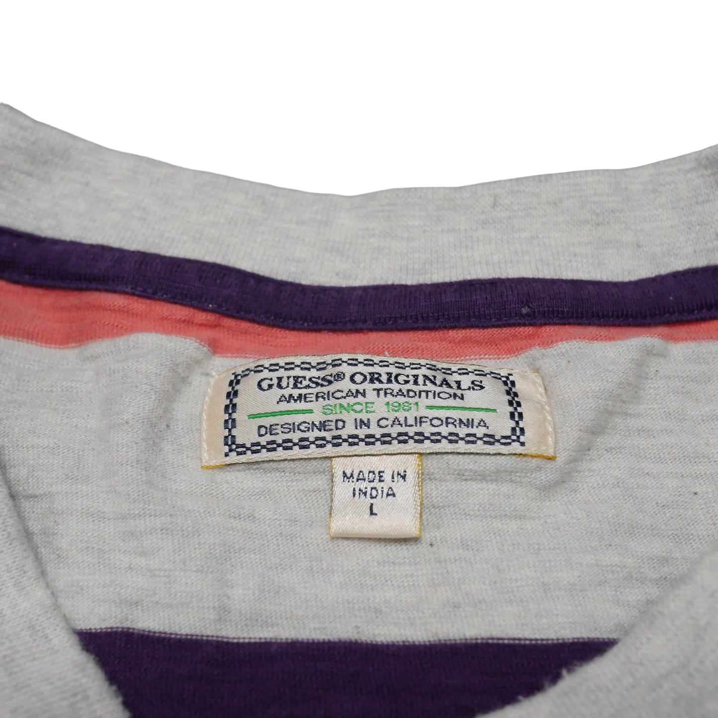 Guess Multi Color Stripe Shirt - Large