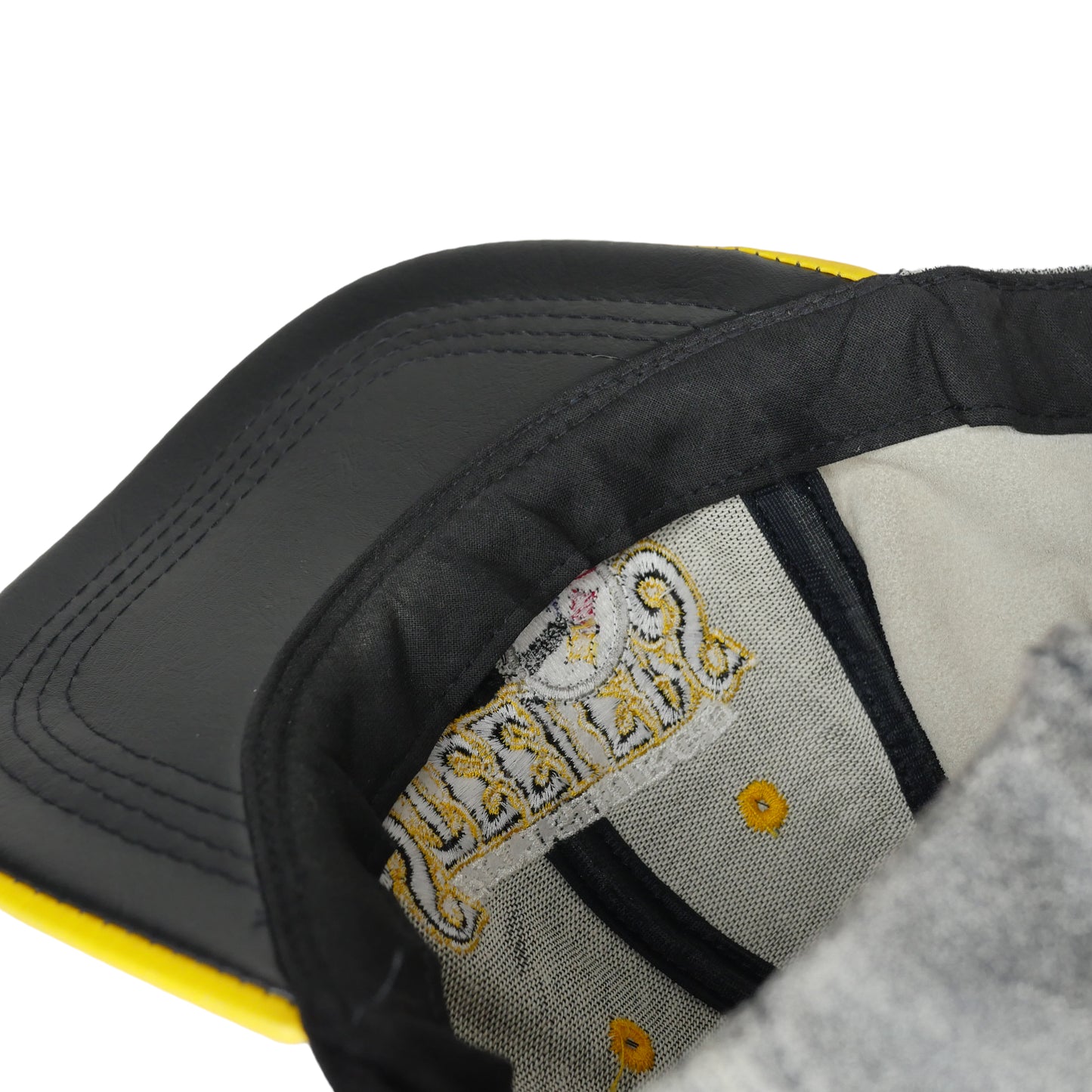 Pittsburgh Steelers Leather Snapback Hat