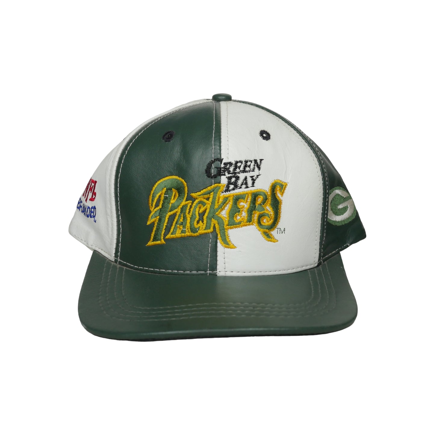 Greenbay Packers Leather Snapback Hat