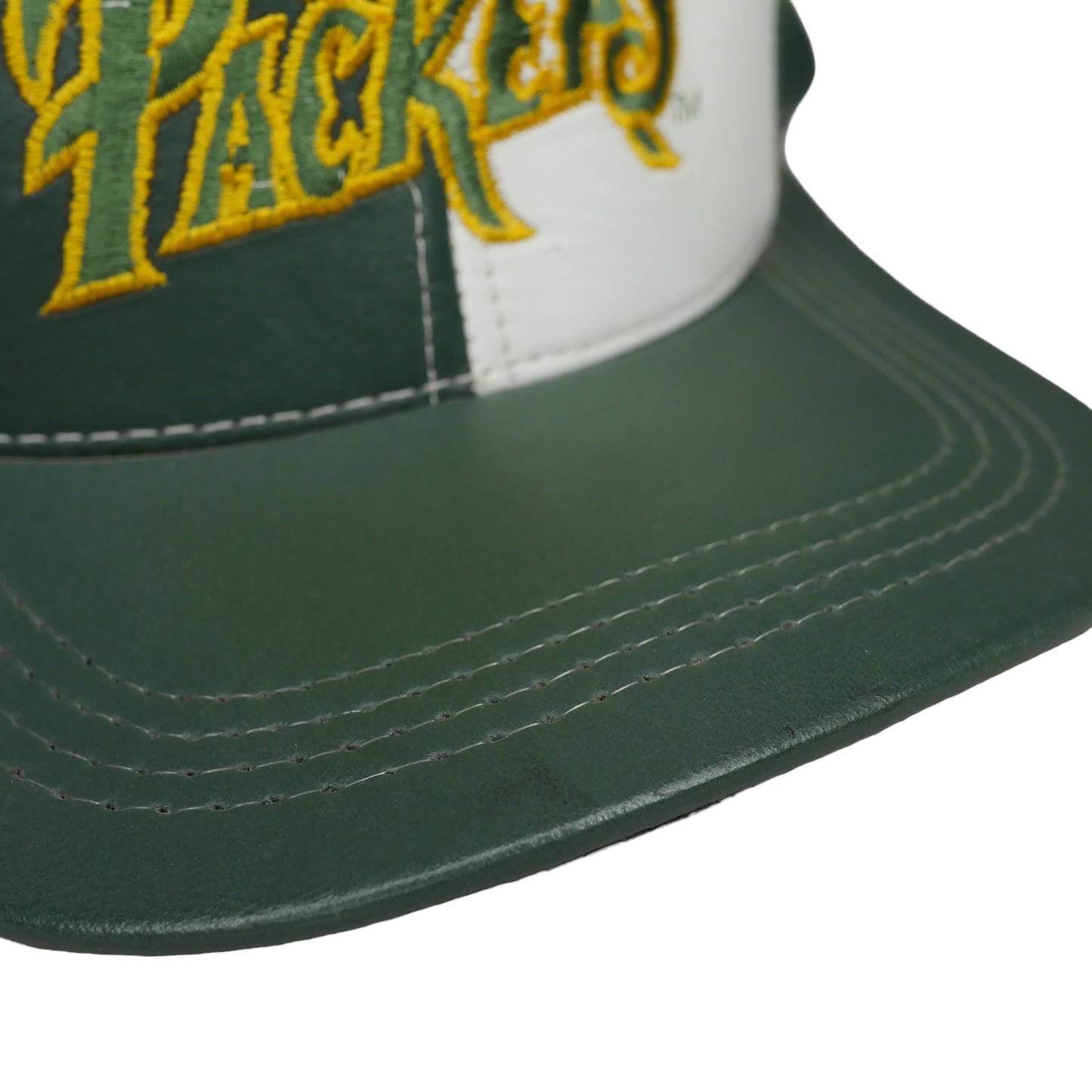 Greenbay Packers Leather Snapback Hat