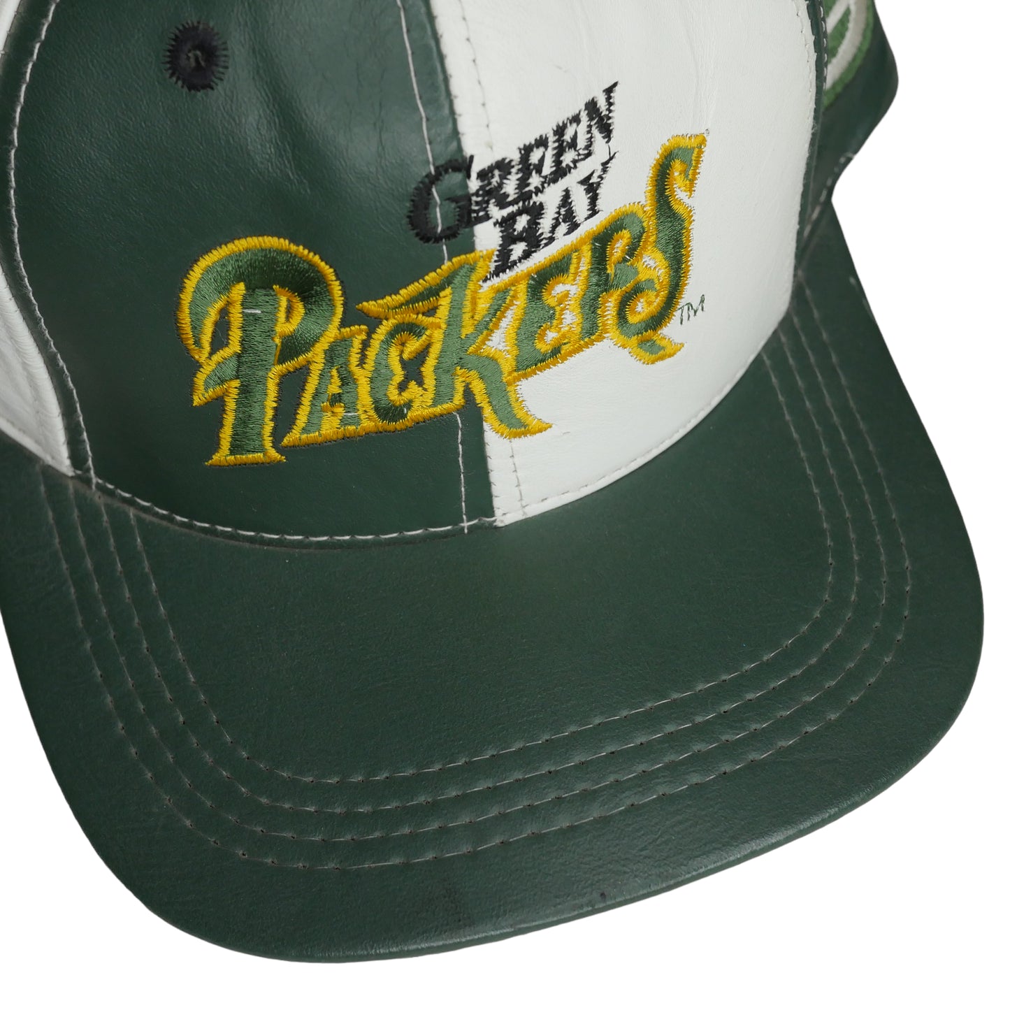 Greenbay Packers Leather Snapback Hat