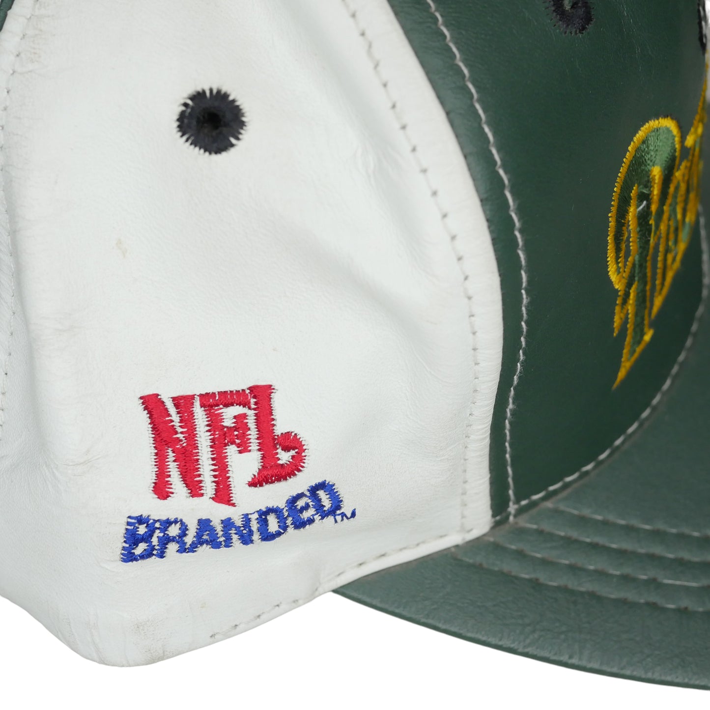 Greenbay Packers Leather Snapback Hat