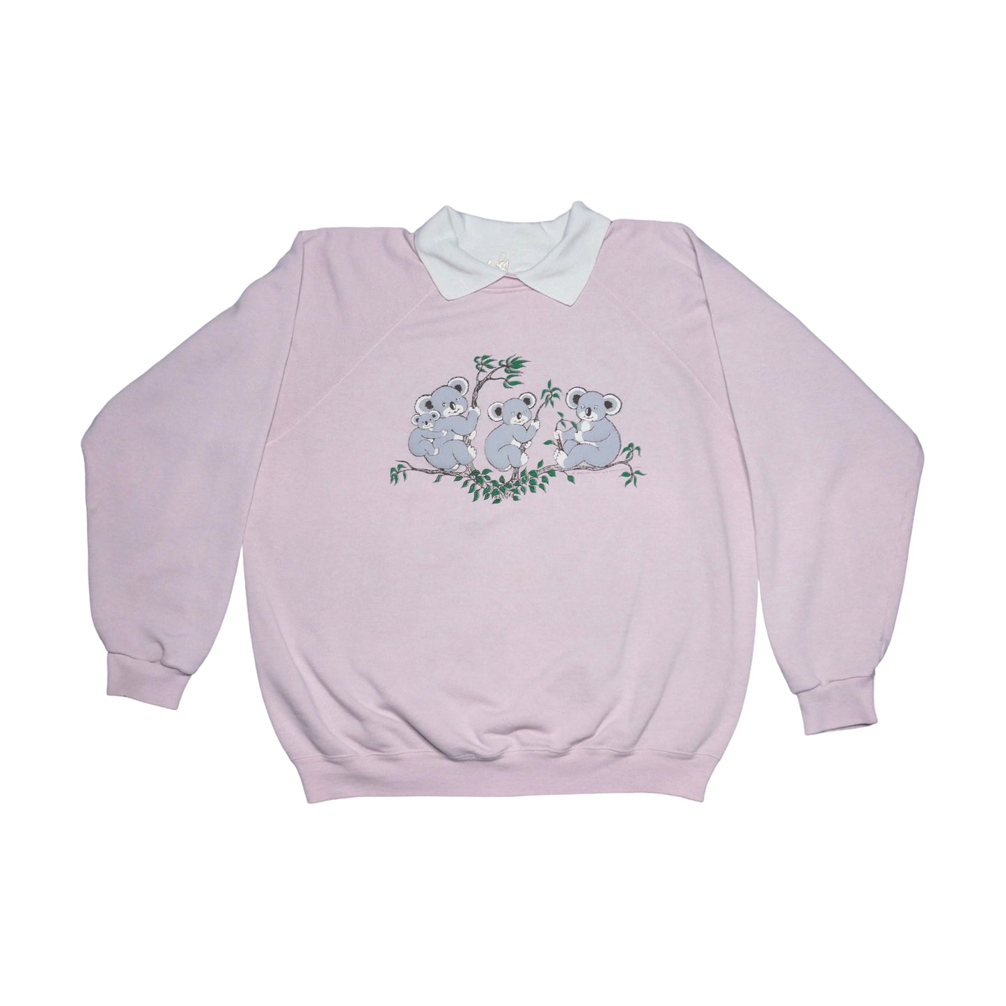 Koala Bear Collared Crewneck Sweatshirt - Small