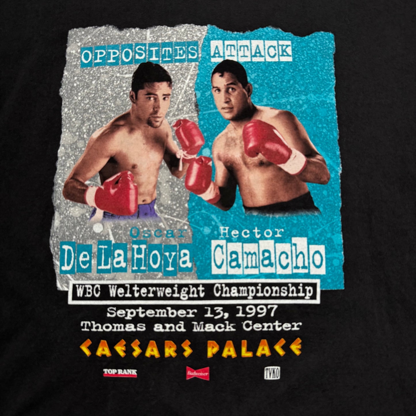 Oscar De La Hoya vs Hector Camacho Championship Shirt - XL