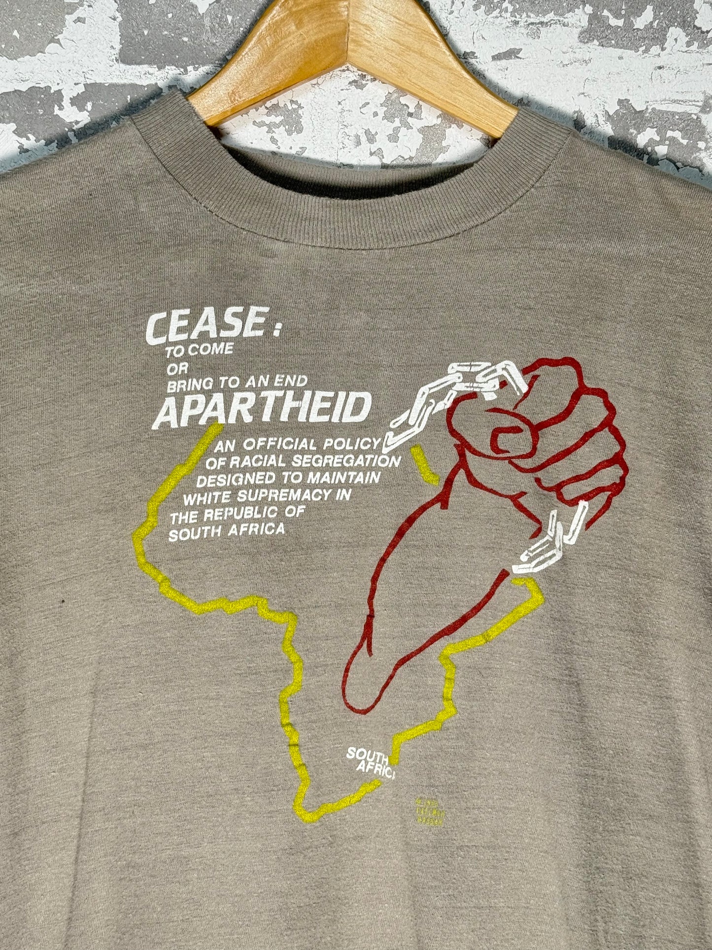 Cease Apartheid Africa Shirt - XL