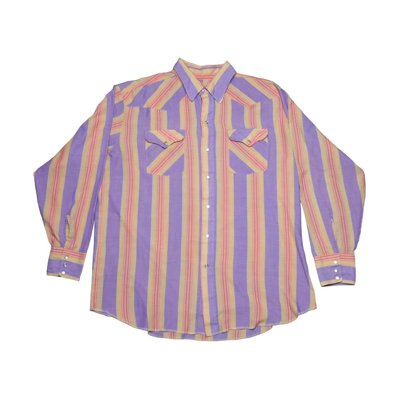 Ranch & Town Stripe Button Up Shirt - XL