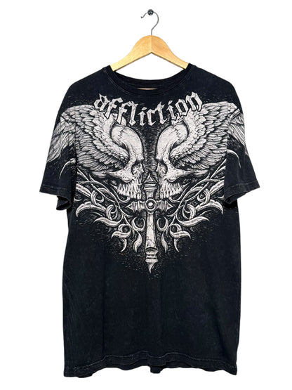 Affliction Skull Wings Shirt - XL