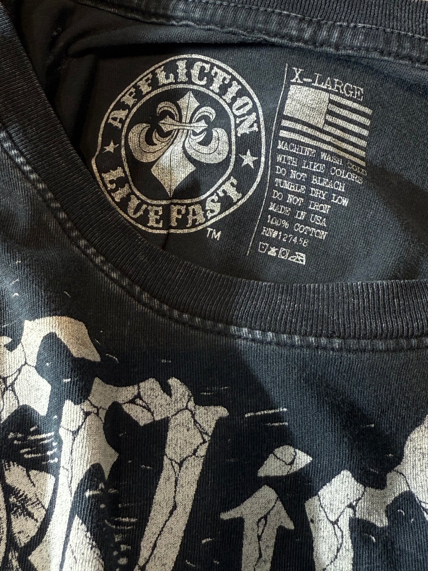 Affliction Skull Wings Shirt - XL