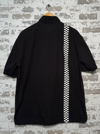 Harley Davidson Checkered Stripe Work Shirt - Medium