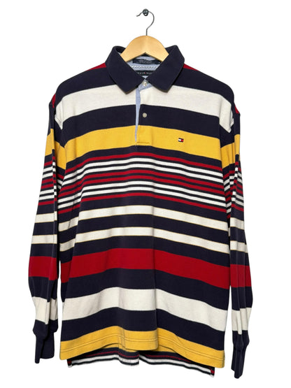 Tommy Hilfiger Stripe Longsleeve Polo - XL
