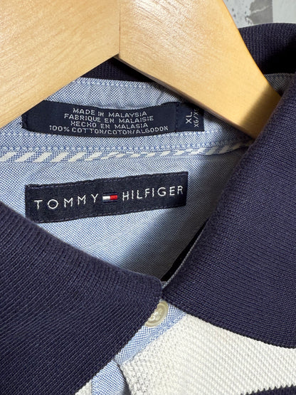 Tommy Hilfiger Stripe Longsleeve Polo - XL