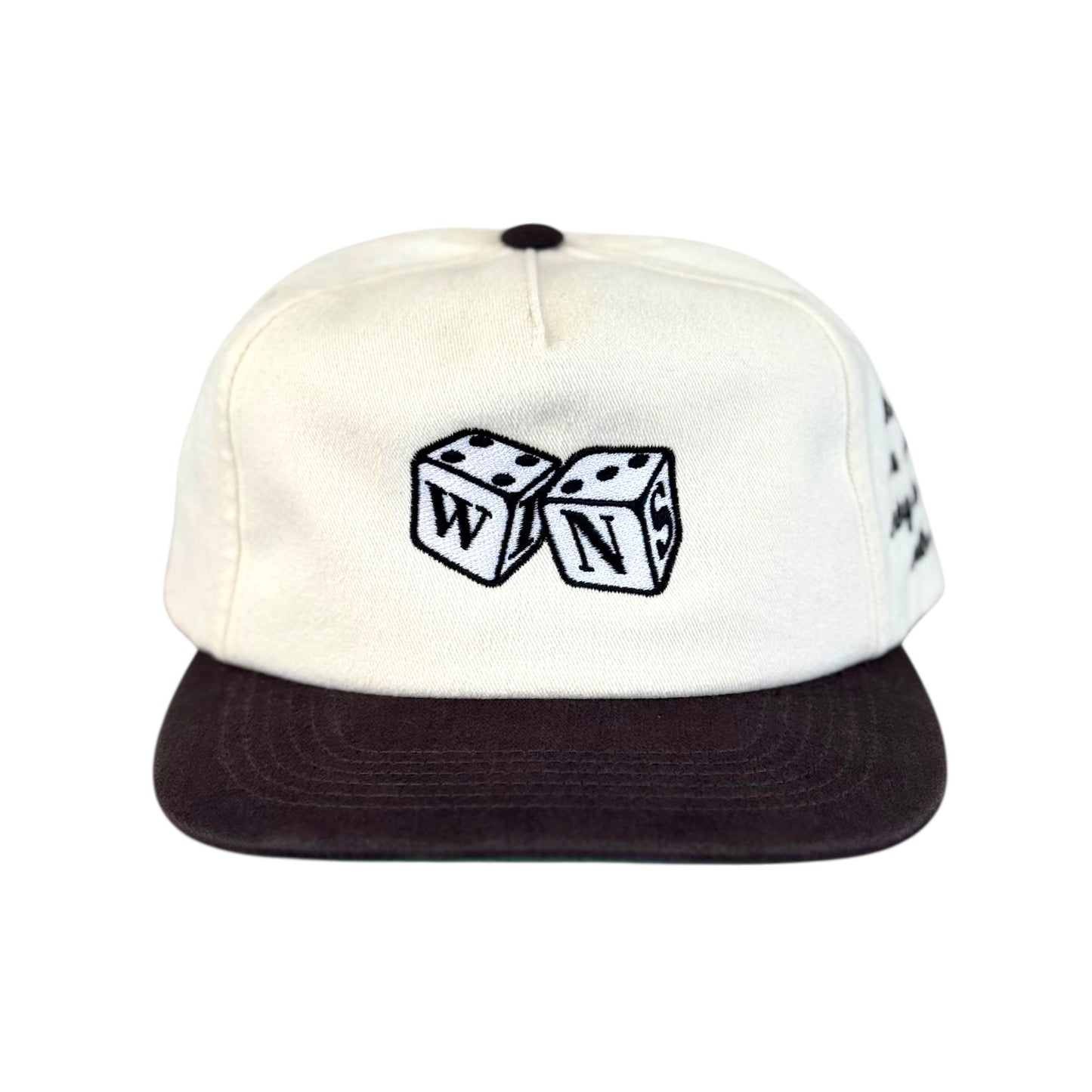 WINS DIce Snapback - Off White/Faded Black