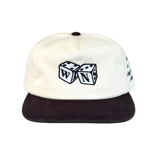 WINS DIce Snapback - Off White/Faded Black