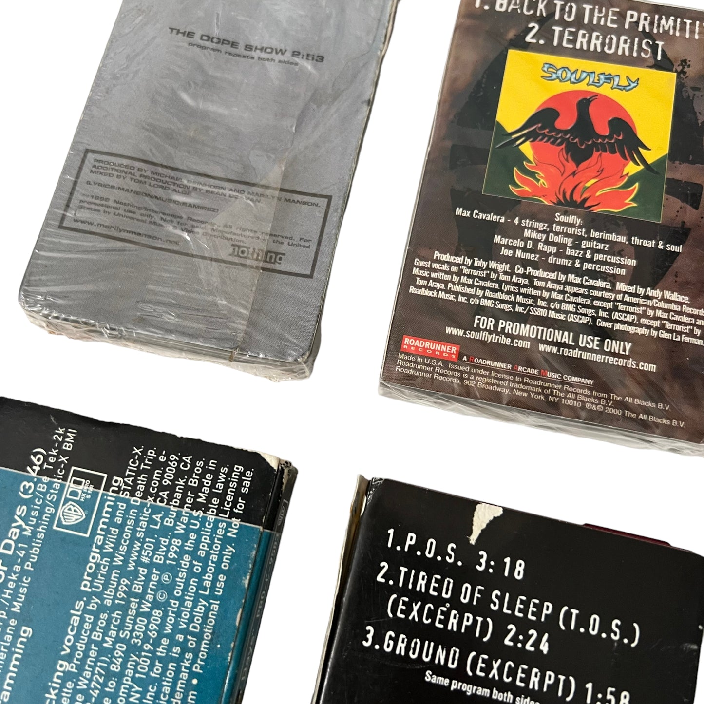 Bundle of 6 Rock Cassette Tape Samplers