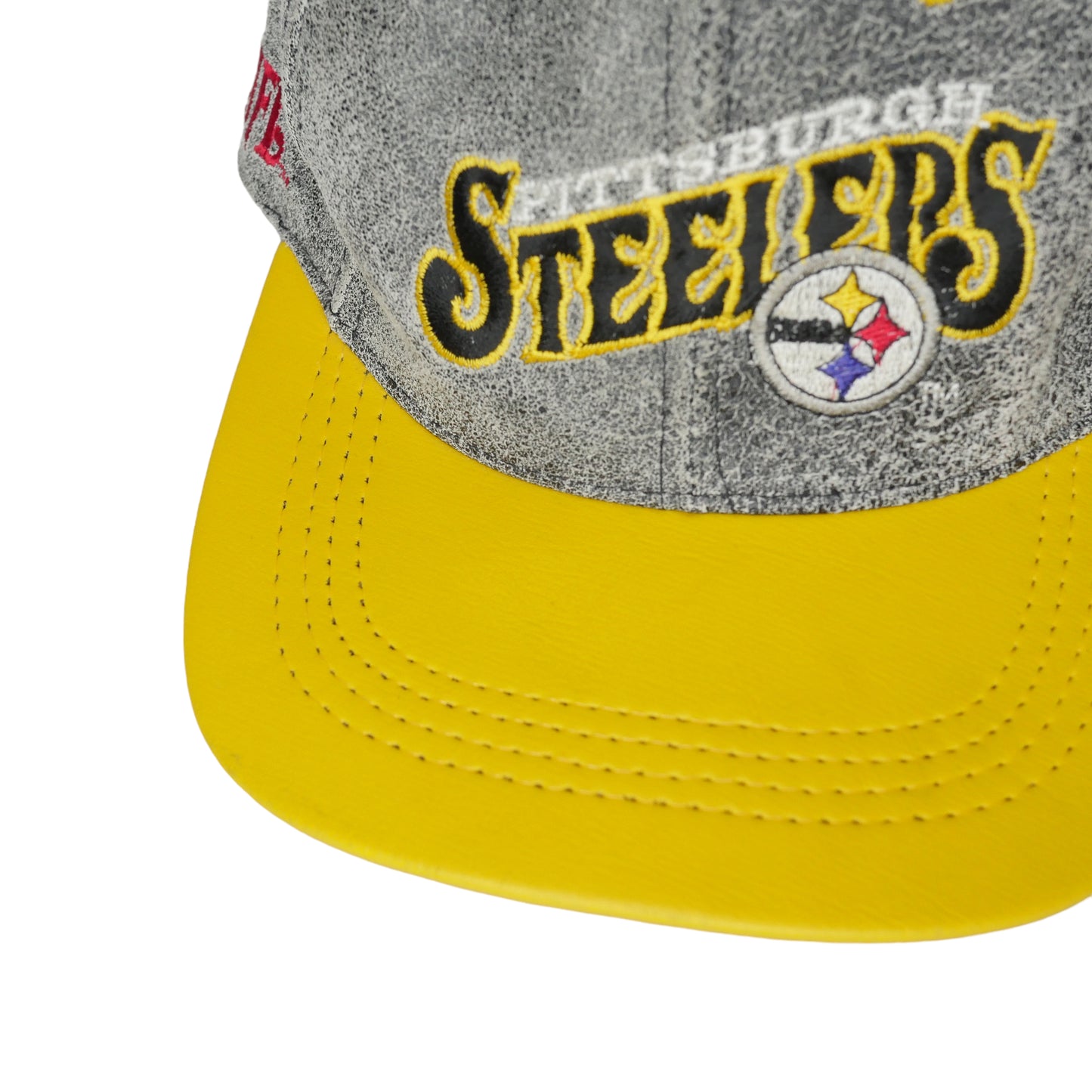 Pittsburgh Steelers Leather Snapback Hat
