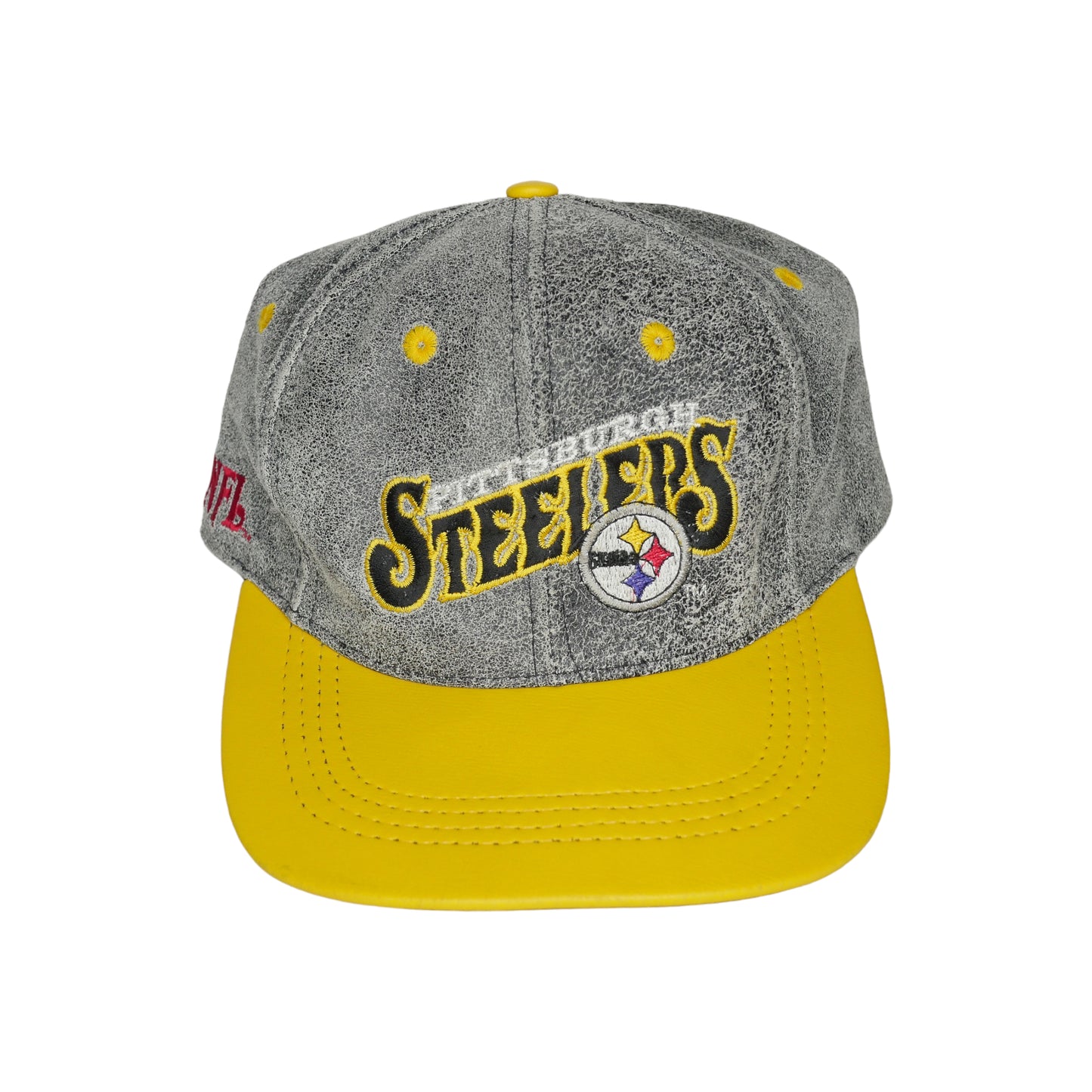 Pittsburgh Steelers Leather Snapback Hat