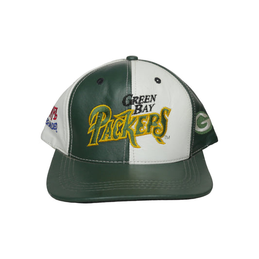 Greenbay Packers Leather Snapback Hat