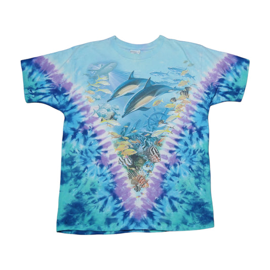 Liquid Blue Ocean Tie Dye Shirt - Large