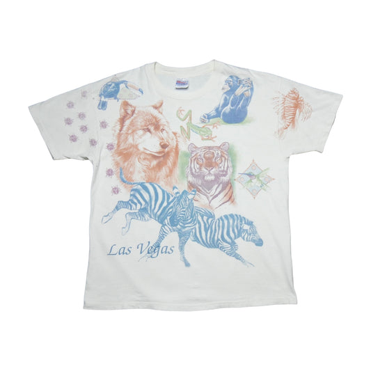 Las Vegas Animal All Over Print Harlequin Ng Shirt - XL