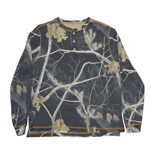 Real Tree Thermal Henley Longsleeve - Medium