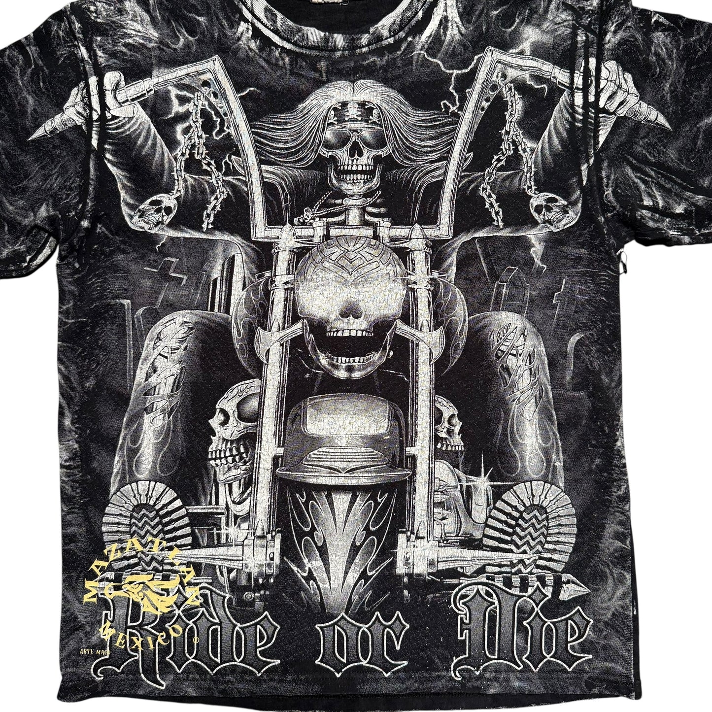 Mazatlan Mexico Ride or Die Chopper AOP Shirt - Large