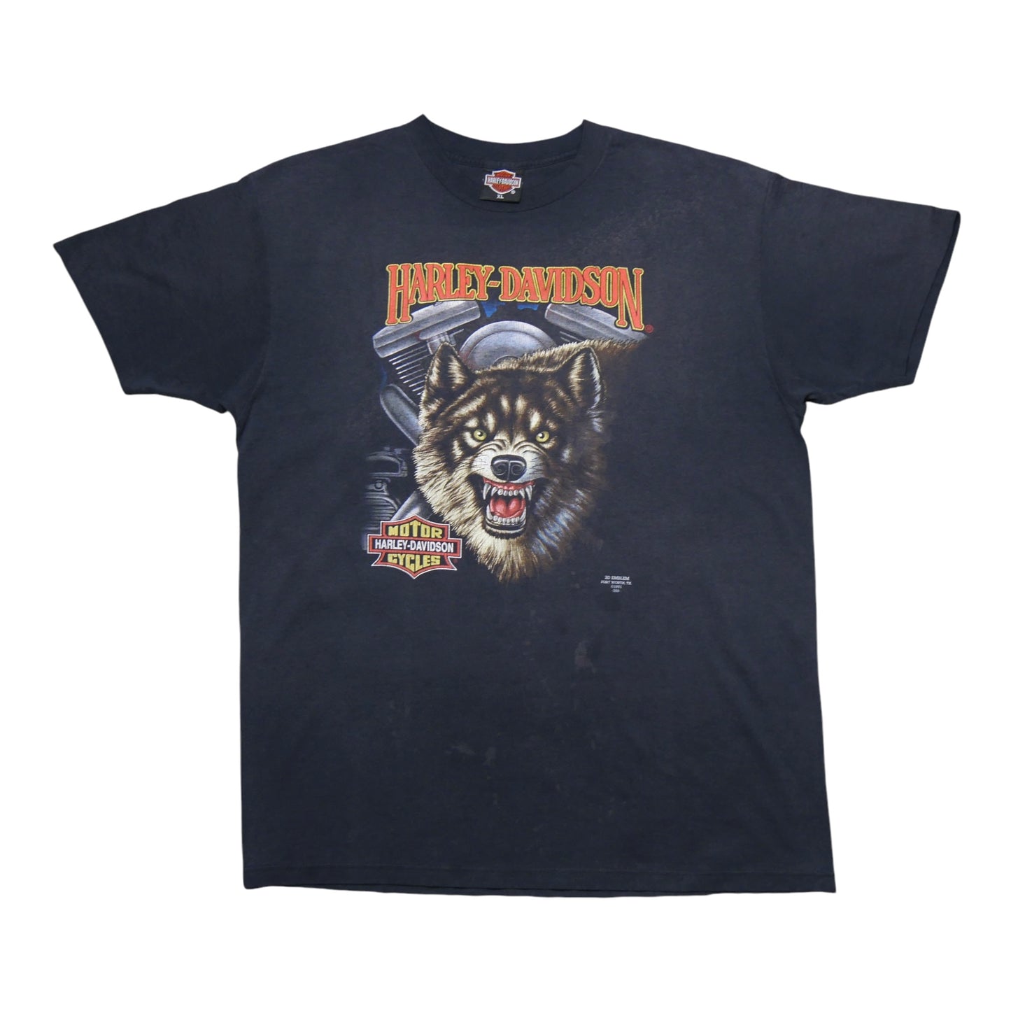 Harley Davidson Wolf 3-D Emblem Shirt - XL